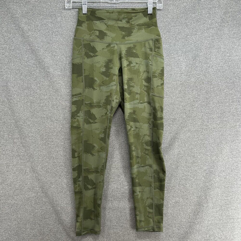 Colorfulkoala Leggings Womens Small Green Camo High Waisted Yoga Pants READ